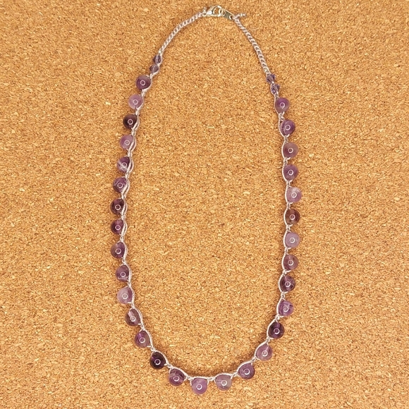 Hand Crafted Amethyst Necklace by Rust Belt Raised - Picture 4 of 11